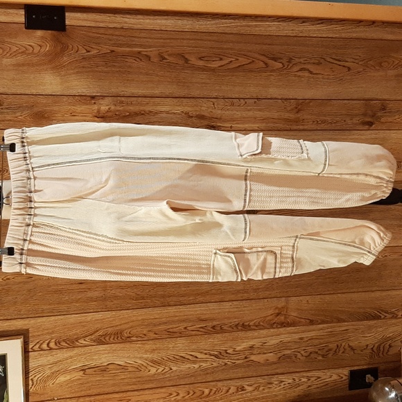 POL Patchwork Pink and Cream Stretchy Joggers (S) - Picture 3 of 6